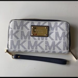 Michael Kors Blue and White Wallet